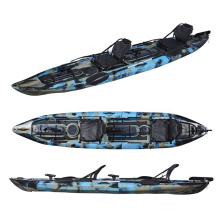 Alibaba online trade show fishing boat factory wholesale 2 person tandem fishing kayak with rudder and chair